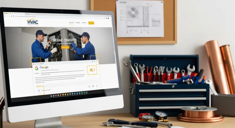 HVAC company SEO case study — page 1 Google ranking through speed optimization and local search strategy